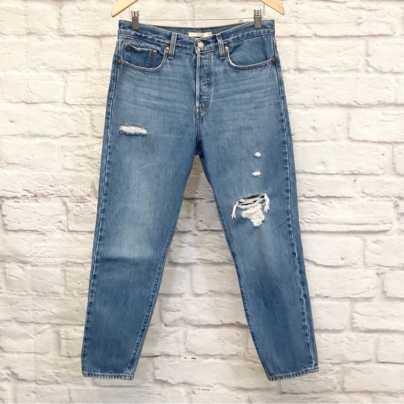 Levi’s W30 (US 10/11) Wedgie Premium Icon Women’s Jeans Distressed 22861-0107 - Picture 4 of 13